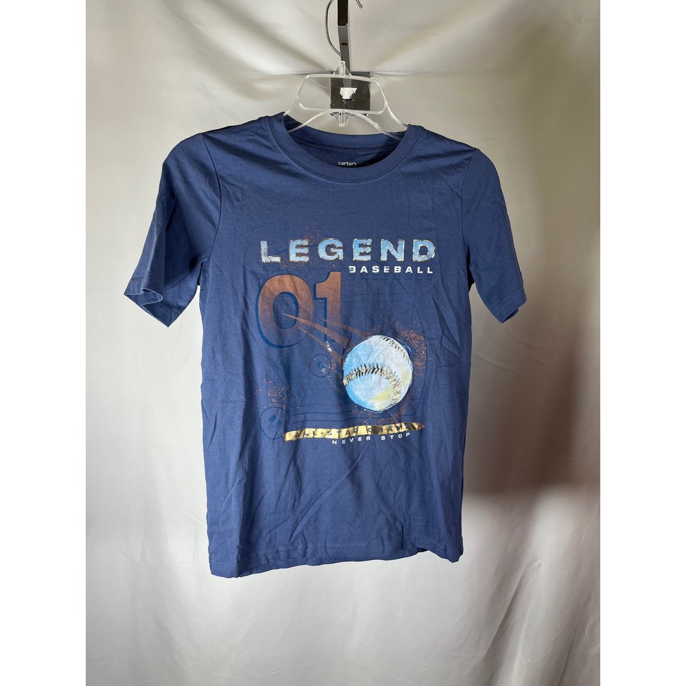 Carters Kid Boys Blue Legend Baseball 01 GraphicTeeShirtSize 12/12A Short Sleeve